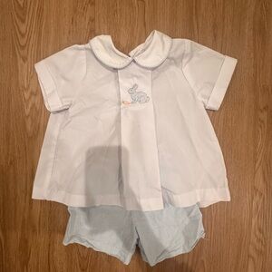 Blue and white set with Rabbit